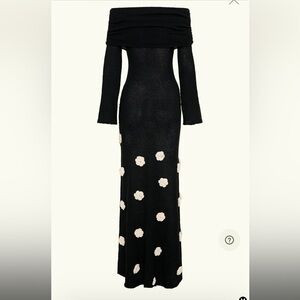 Black Bell Sleeve Mock Neck Gown - Kiki dress from meshki